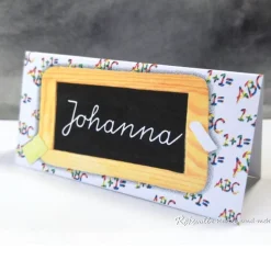 Tischkarte Einschulung Schiefertafel