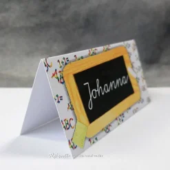 Tischkarte Einschulung Schiefertafel