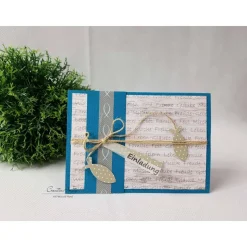 Tischkarte FISCHE Kommunion Konfirmation Firmung petrol oder Wunschfarbe