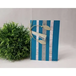 Tischkarte FISCHE Kommunion Konfirmation Firmung petrol oder Wunschfarbe