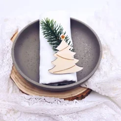 Tischkarten aus Holz | Namensschilder Weihnachten |  Geschenkanhänger | Deko Weihnachtsfeier | Tischkarte