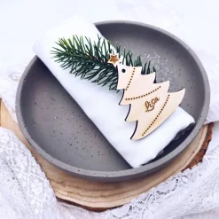 Tischkarten aus Holz | Namensschilder Weihnachten |  Geschenkanhänger | Deko Weihnachtsfeier | Tischkarte