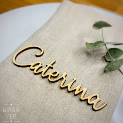 Tischkarten aus Holz Hochzeit  / Schriftzug Name / Gastnamen / Namenskarten / Gastgeschenke / Lasercut