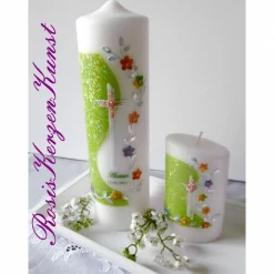 Tischkerze * Gastgeschenk-Kerze * Patenkerze * Kommunion * Konfirmation * Taufe * Geburt *