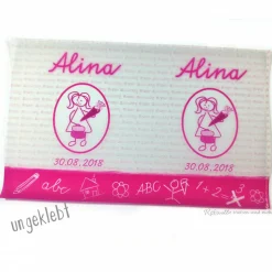 Tischlicht Lichthülle Einschulung Mädchen – Deko zur Einschulungsfeier