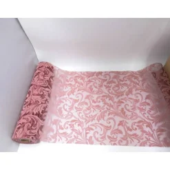 Tischläufer - Tischband weinrot 29 cm breit - Meterware - Ausbrenneroptik  zum basteln Dekorieren - Rubinhochzeit 10 Met