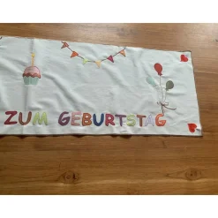 Tischläufer ALLES GUTE.., geburtstag, deko, party, kindergeburtstag, personalisierbar, luftballons, 4