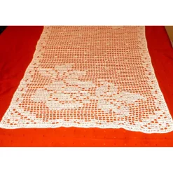 Tischläufer filigran gehäkelt Tischdecke weißer Tischläufer Tischtuch gehäkelter Tischläufer