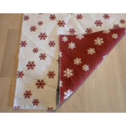 Tischläufer "Neve" Jacquard Baumwolle rot140x40cm