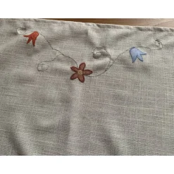 Tischläufer Tischdecke mit fröhlich-bunten Applikationen Ostern Frühling Osterhase Osterei Blumen Baumwolle 41 x136 cm