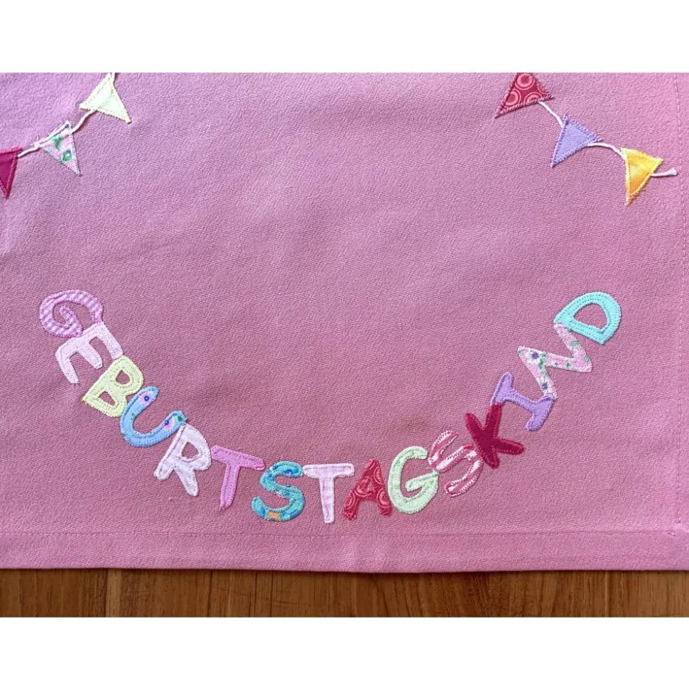 Tischset, Geburtstagskind, Mädchen, Tischläufer, Geburtstagstisch, Geburtstag, benäht,  45 x 35cm