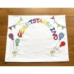 Tischset GEBURTSTAGSKIND, Tischdecke, Geburtstag, Tischläufer, Geburtstagsdeko, Luftballons, Girlande,