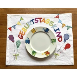 Tischset GEBURTSTAGSKIND, Tischdecke, Geburtstag, Tischläufer, Geburtstagsdeko, Luftballons, Girlande,