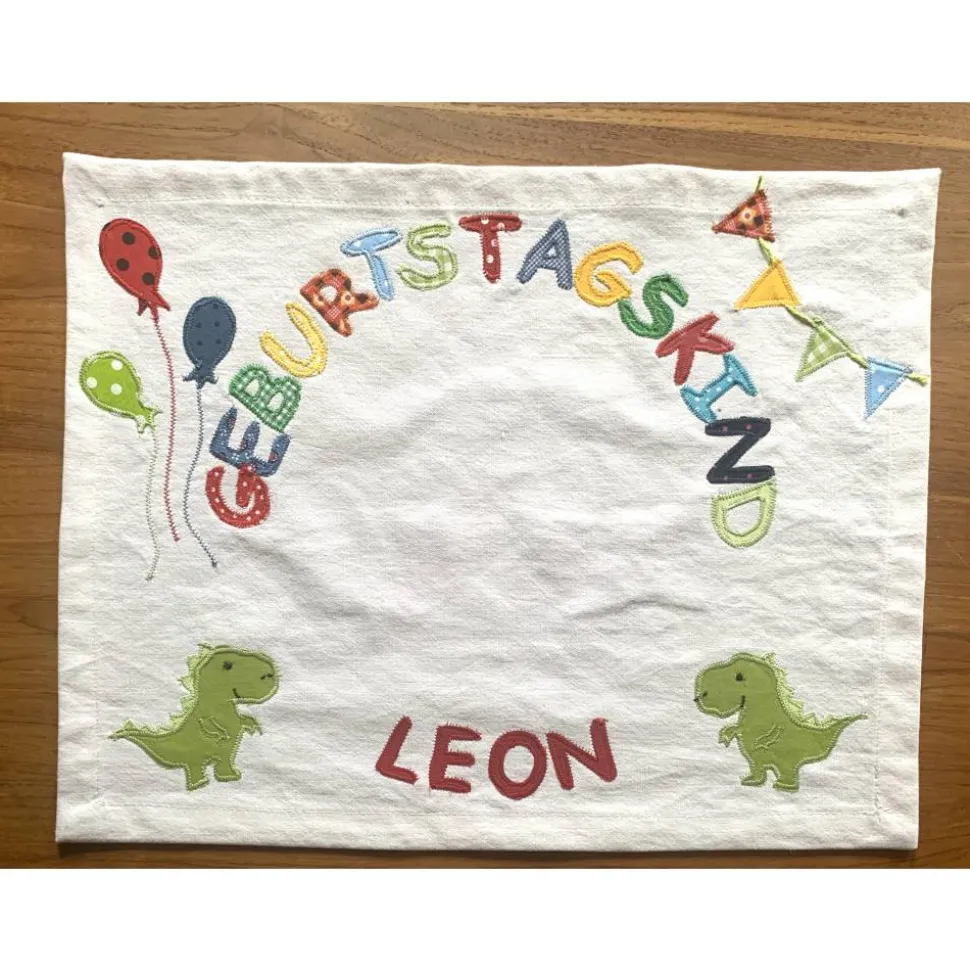 Tischset GEBURTSTAGSKIND, Tischdecke, Geburtstag, Dinos, Tischläufer, Geburtstagsdeko, Luftballons, Girlande,