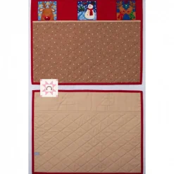 Tischset, Weihnachten, rot/hellbraun, 2tlg.