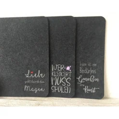 Tischsets aus Filz, beplottet