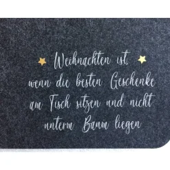 Tischsets aus Filz, beplottet