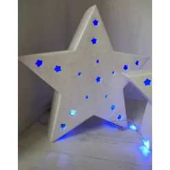 Tolles 3teiliges Sternenset aus Keramik zum Beleuchten