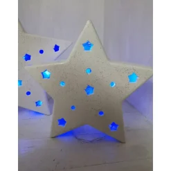 Tolles 3teiliges Sternenset aus Keramik zum Beleuchten