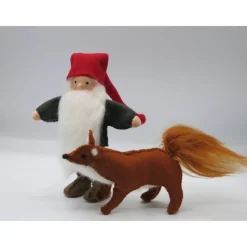 Tomte mit Fuchs - Jahreszeitentisch - Blumenkinder -Waldorf - Art.Nr. HE18