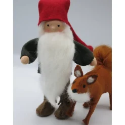 Tomte mit Fuchs - Jahreszeitentisch - Blumenkinder -Waldorf - Art.Nr. HE18