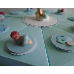Torte Geldgeschenk  Taufe Geburt Junge Schachteltorte  Papiertorte  Geschenkidee