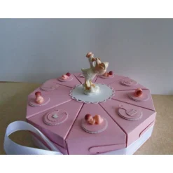 Torte Geldgeschenk  Taufe Geburt Mädchen Schachteltorte  Papiertorte  Geschenkidee