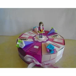 Torte zur Einschulung Schulanfang Geldgeschenk Mädchen Schachteltorte Papiertorte  Gastgeschenk 1.Schultag Schule