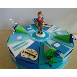 Torte zur Einschulung Schulanfang Geldgeschenk Junge Schachteltorte Papiertorte Verpackung 1.Schultag Schule