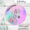 Tortenaufleger Einhorn Essbar Mädchen Tortendeko Esspapier Happy Birthday
