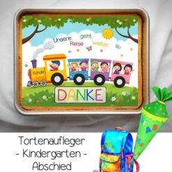 Tortenaufleger Esspapier Kindergarten Abschied Blechkuchen Einschulung Tortenbild Aufleger Schule
