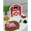 Tortenaufleger Fondant Geburtstag Tortendeko Bauernhof Schwein Katze Scheune