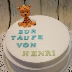 Tortenaufleger Fondant Geburtstag Tortendeko Taufdeko Tiger Baby