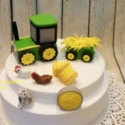 Tortenaufleger Fondant Geburtstag Tortendeko Bauernhof Hühner Schweine