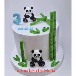 Tortenaufleger Fondant Geburtstag Taufe – Elefantenpärchen & Dschungel Tortendeko personalisiert