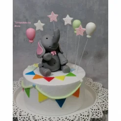 Tortenaufleger Fondant Geburtstag Tortendeko Elefanten Mädchen  Ella