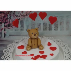 Tortenaufleger Fondant Geburtstag Tortendeko Valentins Teddy Valentina  Liebe Muttertag