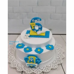 Tortenaufleger Fondant Geburtstag Tortendeko Geburtstagszahl in Paw Patrol Stil