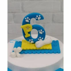 Tortenaufleger Fondant Geburtstag Tortendeko Geburtstagszahl in Paw Patrol Stil