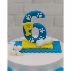 Tortenaufleger Fondant Geburtstag Tortendeko Geburtstagszahl in Paw Patrol Stil