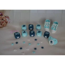 Tortenaufleger Fondant Geburtstag Tortendeko Tortentopper Tortendekoration MotivtorteTortenfigur Schnuller Baby Taufe Geburt Schuhe Sterne