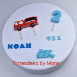 Tortenaufleger Fondant Geburtstag Tortendeko Feuerwehr  911