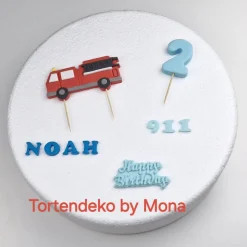 Tortenaufleger Fondant Geburtstag Tortendeko Feuerwehr  911