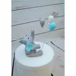 Tortenaufleger Fondant Geburtstag Tortendeko Elefant Mali mit Ballons