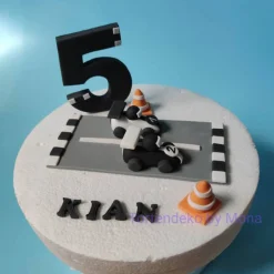 Tortenaufleger Fondant Geburtstag Tortendeko Auto Fondantfigur Tortenfigur Zahl Junge Strasse Rennautos