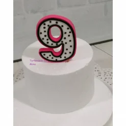 Tortenaufleger Fondant Geburtstag Tortendeko Geburtstagszahl mit mit Schminke