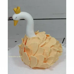 Tortenaufleger Fondant Geburtstag Tortendeko Schwan mit Krone