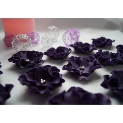 Tortenaufleger Fondant Geburtstag Rosen Blumen  Hochzeit Tischdeko Tortendeko Fondantblumen Tortentopper