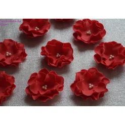 Tortenaufleger Fondant Geburtstag Rosen Blumen  Hochzeit Tischdeko Tortendeko Fondantblumen Tortentopper