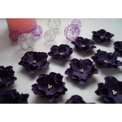 Tortenaufleger Fondant Geburtstag Rosen Blumen  Hochzeit Tischdeko Tortendeko Fondantblumen Tortentopper